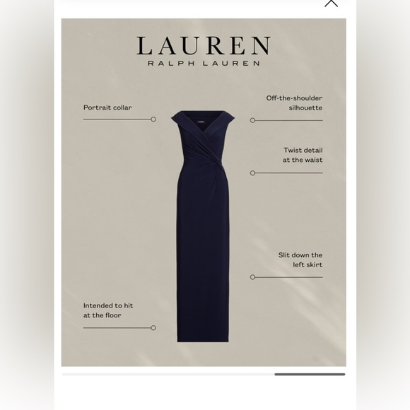 RALPH LAUREN
Women's Jersey Off-the-shoulder Side-slit Column Gown In Black - Picture 6 of 15